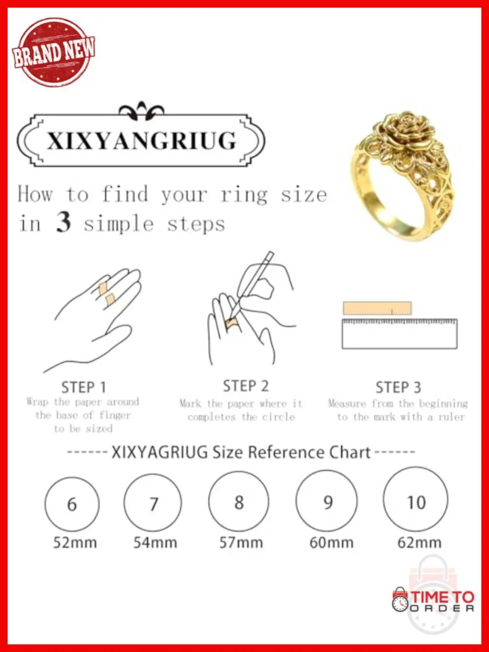 925 Sterling Silver Gold Plated Rose Ring Dainty Vintage Filigree 3D Floral Band